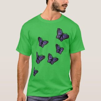 Paarse Butterflies T-shirt