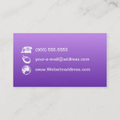 Paarse Butterflies Visitekaartje (Achterkant)