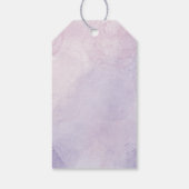 Paarse Butterflies Waterverf Wilde bloem Dank u we Cadeaulabel (Achterkant)