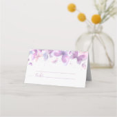 Paarse Butterflies Wedding Plaatskaartje (Voorkant)