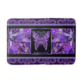 Paarse Butterfly 31 Bath Mat (Voorkant)