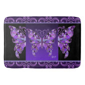 Paarse Butterfly 31 Bath Mat (Voorkant)