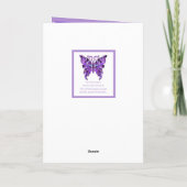 Paarse Butterfly 31 blanco kaart (Achterkant)