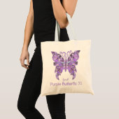 Paarse Butterfly 31 Canvas tas (Voorkant (product))