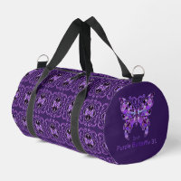 Paarse Butterfly 31 Canvas tas