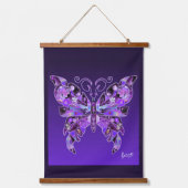 Paarse Butterfly 31 hangende tapestry Hangend Wandkleed (Voorkant)