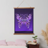 Paarse Butterfly 31 hangende tapestry Hangend Wandkleed (Slaapkamer)