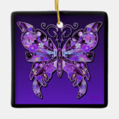 Paarse Butterfly 31 Keramisch Ornament (Voorkant)