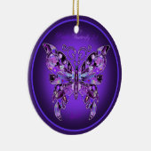 Paarse Butterfly 31 Keramisch Ornament (Rechts)
