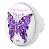 Paarse Butterfly 31 Keramische Knob Keramische Knop (Rechts)