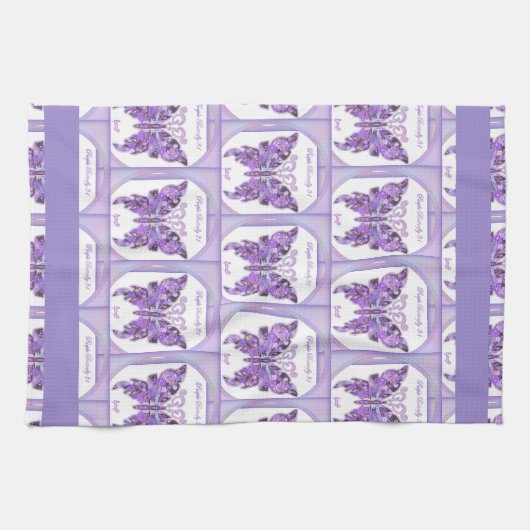 Paarse Butterfly 31 keukenhanddoek (Horizontaal)
