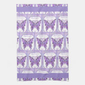 Paarse Butterfly 31 keukenhanddoek (Verticaal)