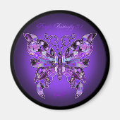 Paarse Butterfly 31 Magnet (Voorkant)