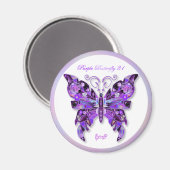 Paarse Butterfly 31 Magnet (Voorkant / Achterkant)