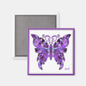 Paarse Butterfly 31 Magnet (Voorkant / Achterkant)