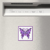 Paarse Butterfly 31 Magnet (Insitu (Vaatwasser))