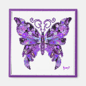 Paarse Butterfly 31 Magnet (Voorkant)