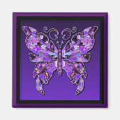 Paarse Butterfly 31 Magnet (Voorkant)