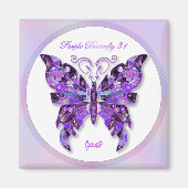 Paarse Butterfly 31 Magnet (Voorkant)