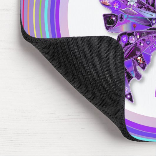 Paarse Butterfly 31 Muismat (Hoek)