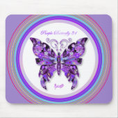 Paarse Butterfly 31 Muismat (Voorkant)