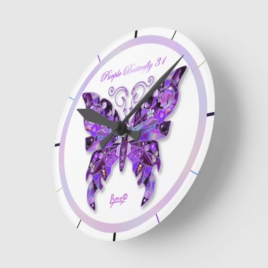 Paarse Butterfly 31  Ronde Klok (Hoek)