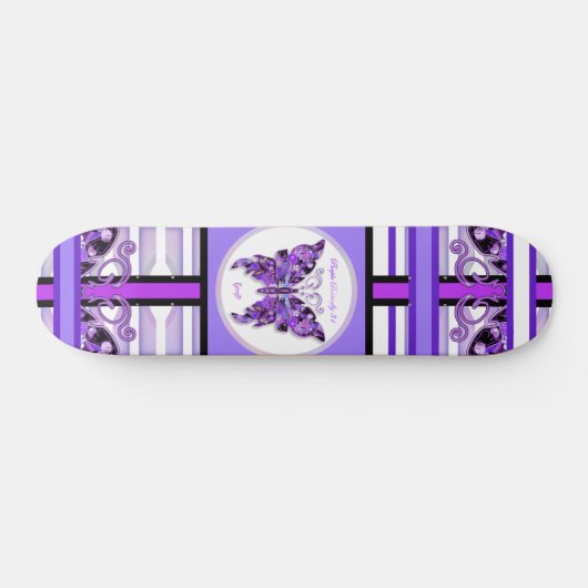 Paarse Butterfly 31 Skateboard (Horizontaal)