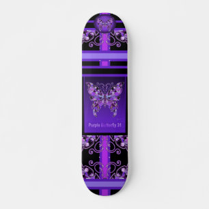 Paarse Butterfly 31 Skateboard
