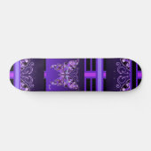 Paarse Butterfly 31 Skateboard (Horizontaal)