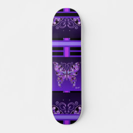 Paarse Butterfly 31 Skateboard