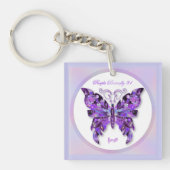 Paarse Butterfly 31 Sleutelhanger (Voorkant)