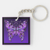 Paarse Butterfly 31 Sleutelhanger (Achterkant)