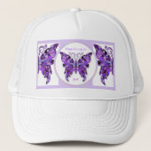 Paarse Butterfly 31 Trucker Hat Trucker Pet (Voorkant)
