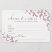 Paarse butterfly Advice Game de heer Mrs. Vrijgeze Briefpapier (Voorkant / Achterkant)