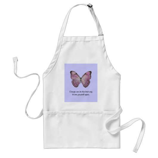 Paarse Butterfly Apron Standaard Schort (Voorkant)