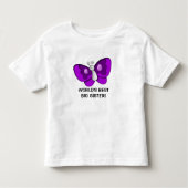 Paarse Butterfly Best Big Sister Toddler Dress Kinder Shirts (Voorkant)
