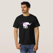 Paarse Butterfly Emoji, vlinder met olifant T-shirt (Voorkant volledig)