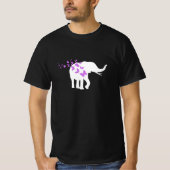 Paarse Butterfly Emoji, vlinder met olifant T-shirt (Voorkant)