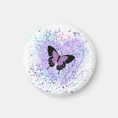 Paarse Butterfly en Paint Magnet (Voorkant)