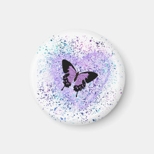 Paarse Butterfly en Paint Magnet