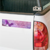 Paarse Butterfly Fantasy Moon Design Bumpersticker (Op Truck)
