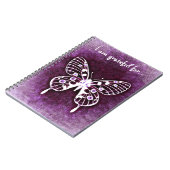 Paarse Butterfly Gratitude Journal Notitieboek (Linkerzijde)