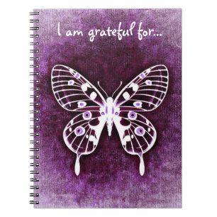 Paarse Butterfly Gratitude Journal Notitieboek