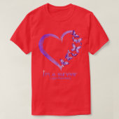 Paarse Butterfly Heart Im a Survivor Lupus Awarene T-shirt (Design voorkant)