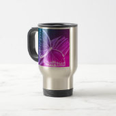Paarse butterfly-koffie reisbeker (Voorkant links)