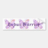 Paarse Butterfly Lupus Warrior Bumpersticker (Voorkant)