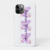 Paarse Butterfly Lupus Warrior Case-Mate iPhone Case (Achterkant)