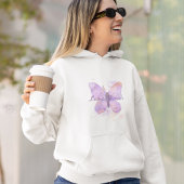 Paarse Butterfly Lupus Warrior Hoodie