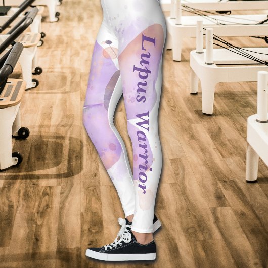 Paarse Butterfly Lupus Warrior Leggings