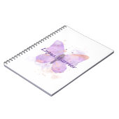 Paarse Butterfly Lupus Warrior Notitieboek (Linkerzijde)